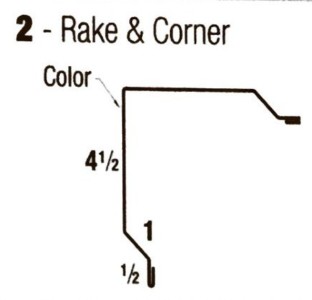 Corner color and metal building trim pieces.
